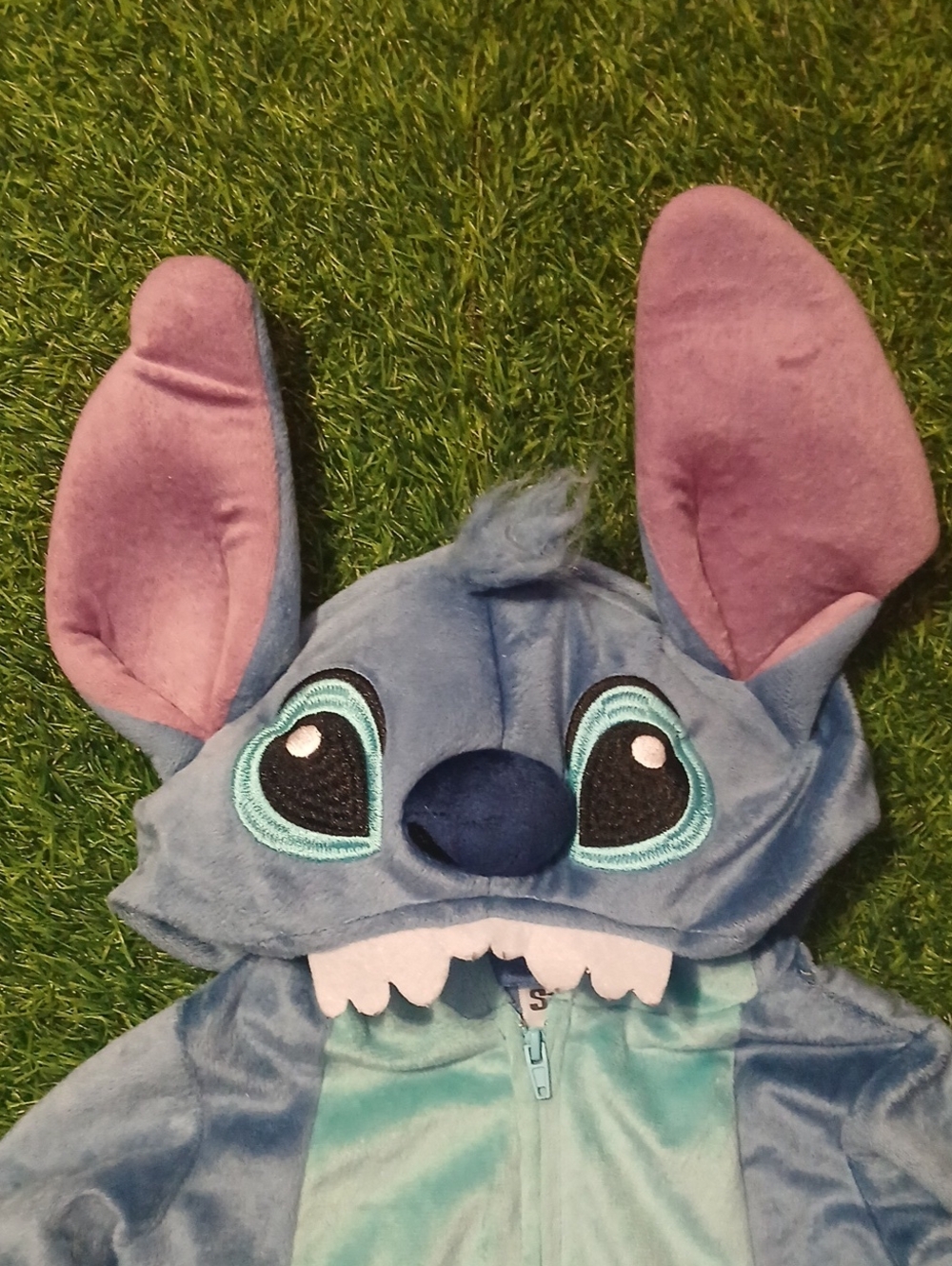 Disney Stitch Plush Blue and Pink Hooded Kids Costume